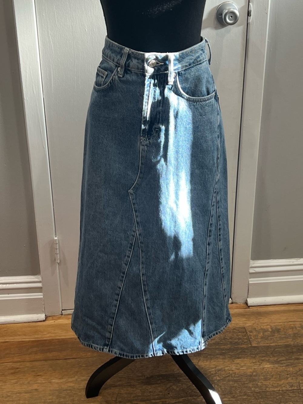 Topshop denim skirt